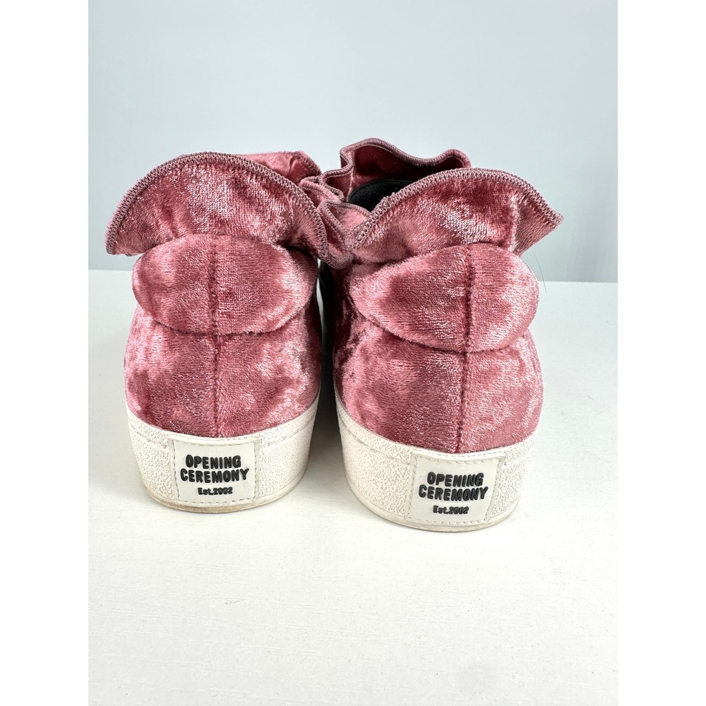 Opening Ceremony Didi velvet slip-on sneakers EUR 37 ash rose pink ruffled - Picture 2 of 9